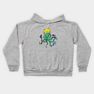 Need Coffee Octopus Kids Hoodie